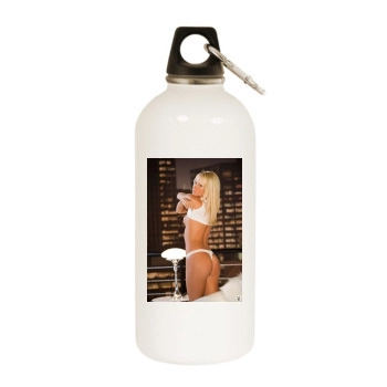 Sara Jean Underwood White Water Bottle With Carabiner