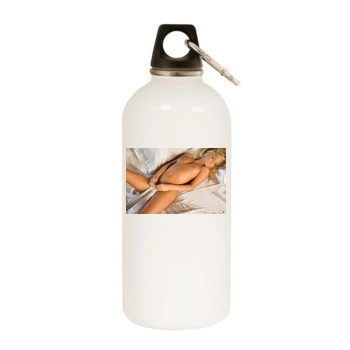 Sara Jean Underwood White Water Bottle With Carabiner