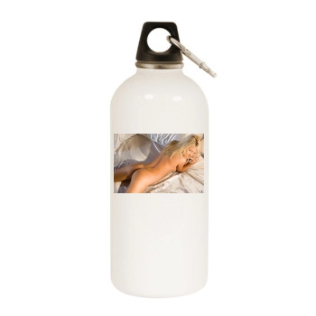 Sara Jean Underwood White Water Bottle With Carabiner