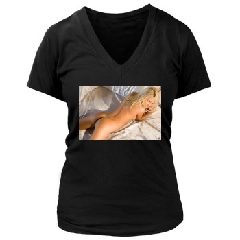 Sara Jean Underwood Women's Deep V-Neck TShirt