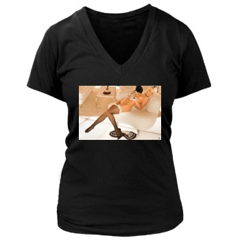 Sara Jean Underwood Women's Deep V-Neck TShirt