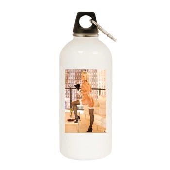 Sara Jean Underwood White Water Bottle With Carabiner