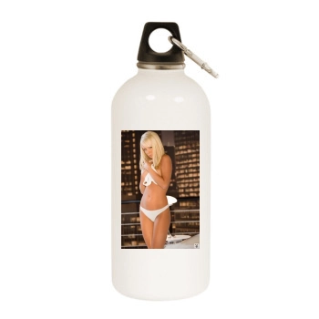 Sara Jean Underwood White Water Bottle With Carabiner