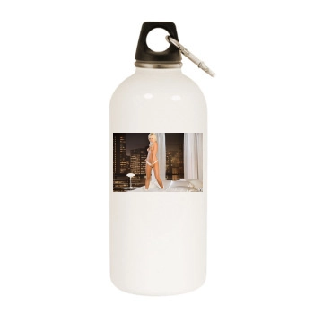 Sara Jean Underwood White Water Bottle With Carabiner