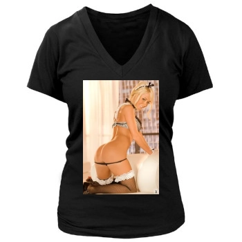 Sara Jean Underwood Women's Deep V-Neck TShirt