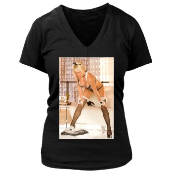 Sara Jean Underwood Women's Deep V-Neck TShirt