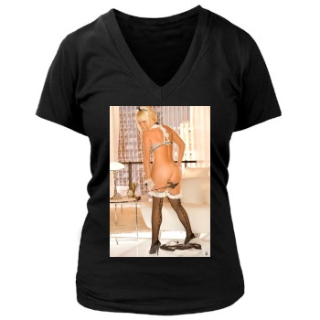 Sara Jean Underwood Women's Deep V-Neck TShirt