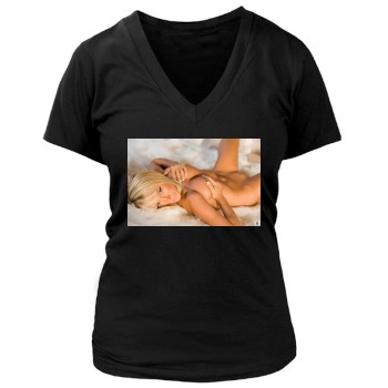 Sara Jean Underwood Women's Deep V-Neck TShirt