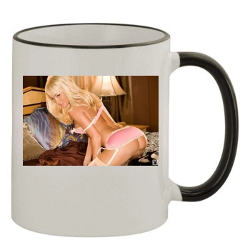 Sara Jean Underwood 11oz Colored Rim & Handle Mug