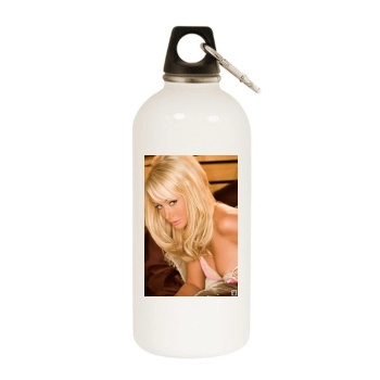 Sara Jean Underwood White Water Bottle With Carabiner