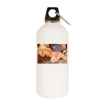 Sara Jean Underwood White Water Bottle With Carabiner