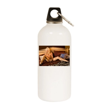 Sara Jean Underwood White Water Bottle With Carabiner