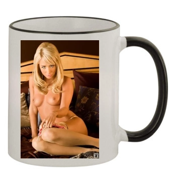 Sara Jean Underwood 11oz Colored Rim & Handle Mug