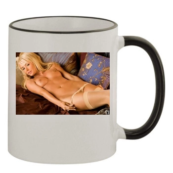 Sara Jean Underwood 11oz Colored Rim & Handle Mug