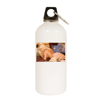 Sara Jean Underwood White Water Bottle With Carabiner