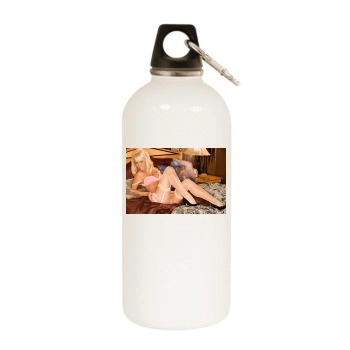 Sara Jean Underwood White Water Bottle With Carabiner