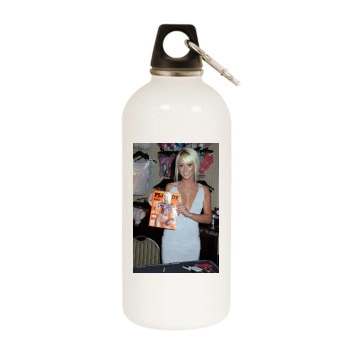 Sara Jean Underwood White Water Bottle With Carabiner