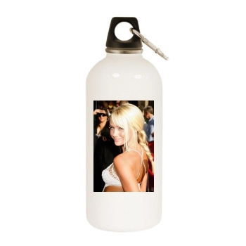 Sara Jean Underwood White Water Bottle With Carabiner