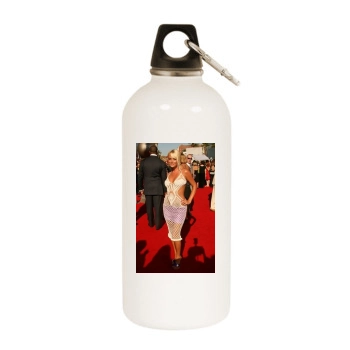 Sara Jean Underwood White Water Bottle With Carabiner