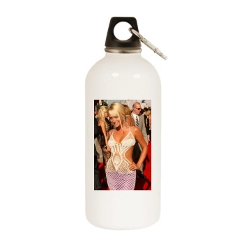 Sara Jean Underwood White Water Bottle With Carabiner