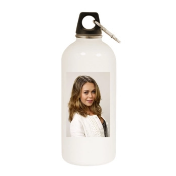 Alexis Dziena White Water Bottle With Carabiner