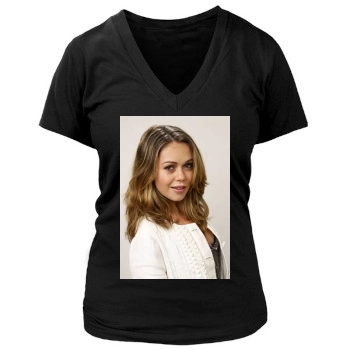 Alexis Dziena Women's Deep V-Neck TShirt