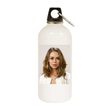 Alexis Dziena White Water Bottle With Carabiner