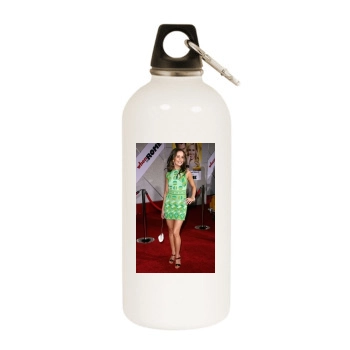 Alexis Dziena White Water Bottle With Carabiner