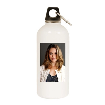 Alexis Dziena White Water Bottle With Carabiner