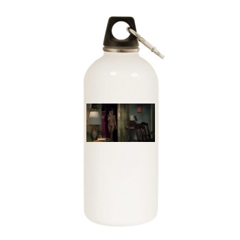 Alexis Dziena White Water Bottle With Carabiner