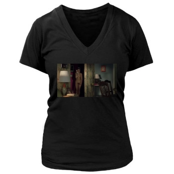 Alexis Dziena Women's Deep V-Neck TShirt