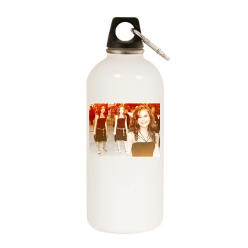 Alexis Dziena White Water Bottle With Carabiner