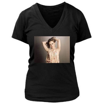 Alexis Dziena Women's Deep V-Neck TShirt