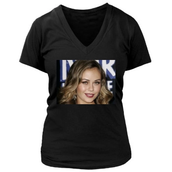 Alexis Dziena Women's Deep V-Neck TShirt