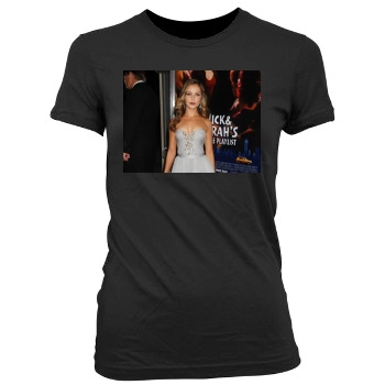 Alexis Dziena Women's Junior Cut Crewneck T-Shirt