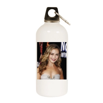 Alexis Dziena White Water Bottle With Carabiner