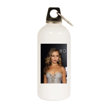 Alexis Dziena White Water Bottle With Carabiner