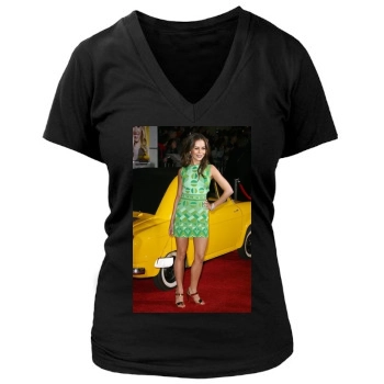 Alexis Dziena Women's Deep V-Neck TShirt