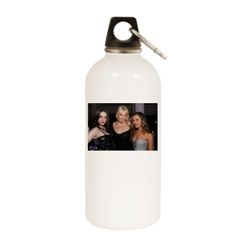 Alexis Dziena White Water Bottle With Carabiner