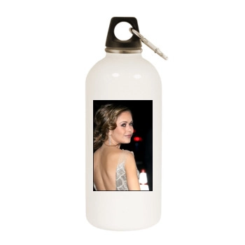 Alexis Dziena White Water Bottle With Carabiner