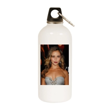 Alexis Dziena White Water Bottle With Carabiner