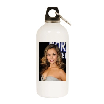 Alexis Dziena White Water Bottle With Carabiner