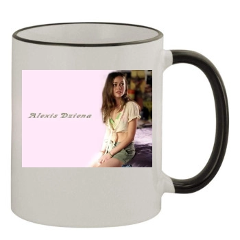 Alexis Dziena 11oz Colored Rim & Handle Mug