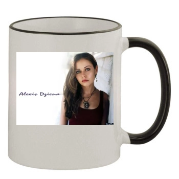 Alexis Dziena 11oz Colored Rim & Handle Mug