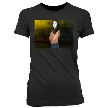 Alexis Dziena Women's Junior Cut Crewneck T-Shirt