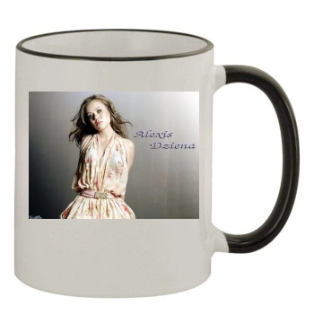 Alexis Dziena 11oz Colored Rim & Handle Mug