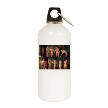 Alexis Dziena White Water Bottle With Carabiner