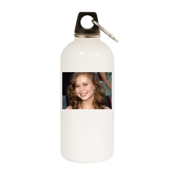 Alexis Dziena White Water Bottle With Carabiner