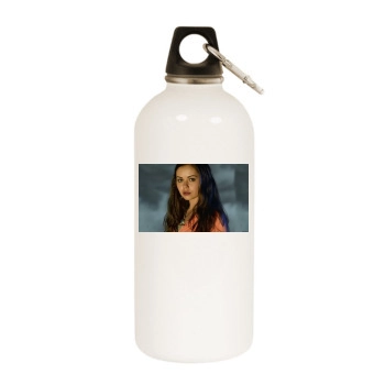 Alexis Dziena White Water Bottle With Carabiner