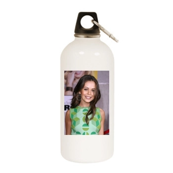 Alexis Dziena White Water Bottle With Carabiner